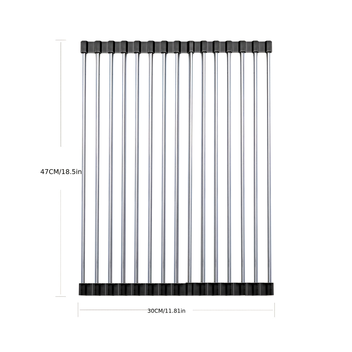 1pc deluxe roll stainless steel dish drying rack space