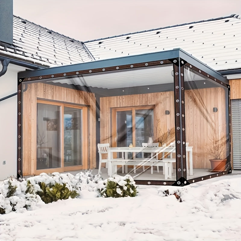 1 transparent pvc tarp holes suitable garden balcony terrace