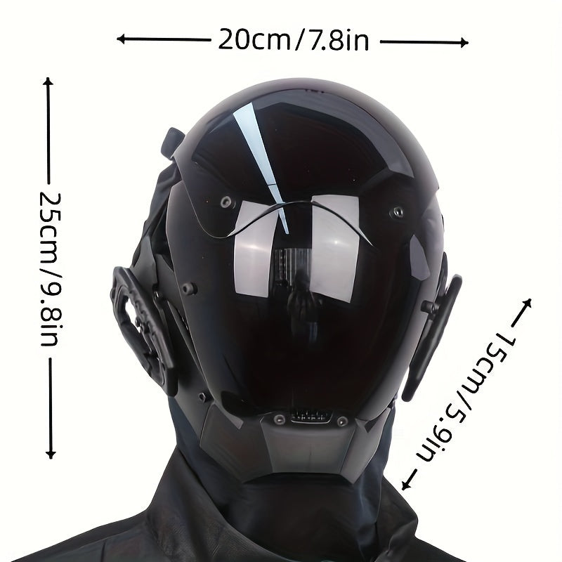 black cyberpunk mask cosplay halloween mechanical cool real