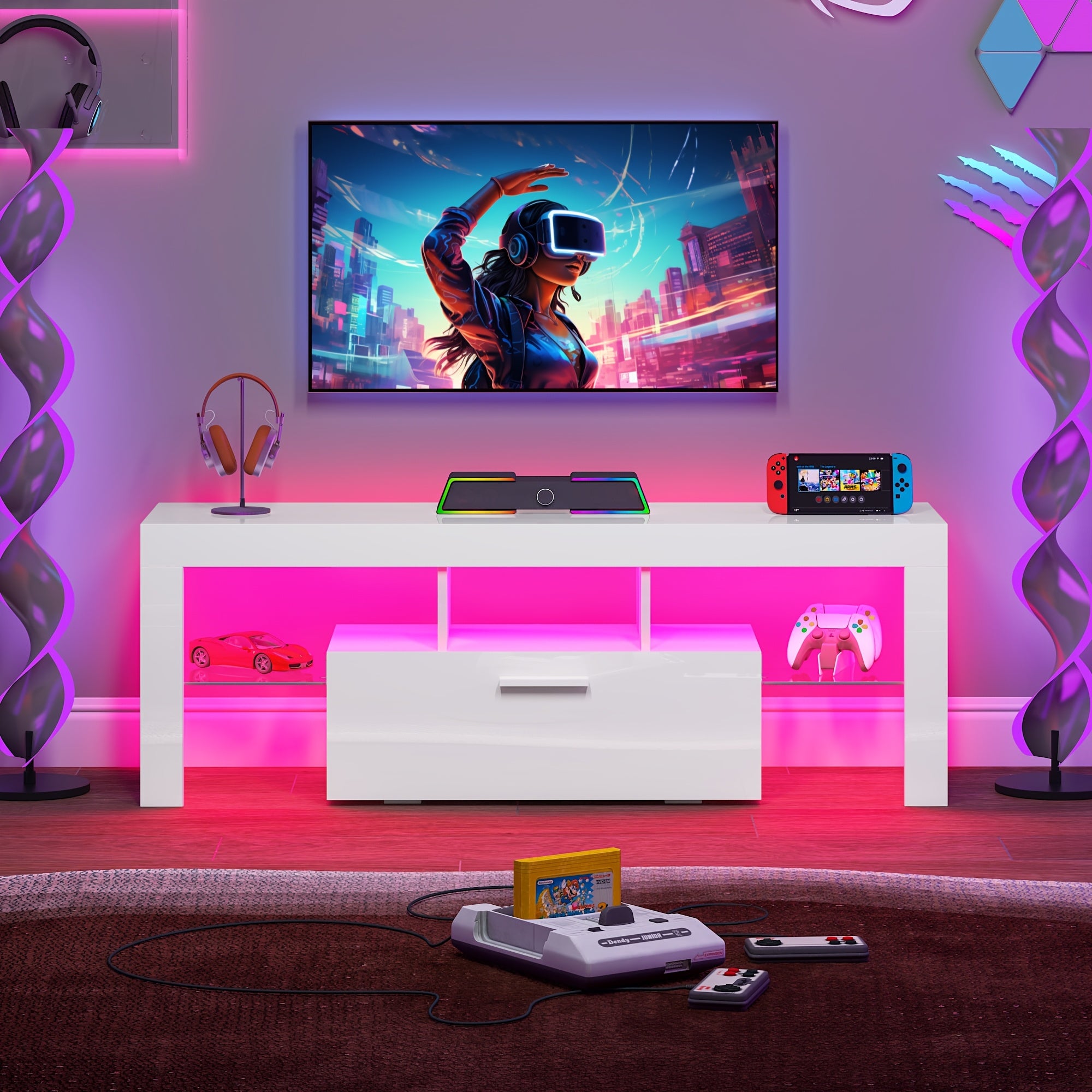 71 high gloss   stand led lights 55 65 75 80 inch tvs
