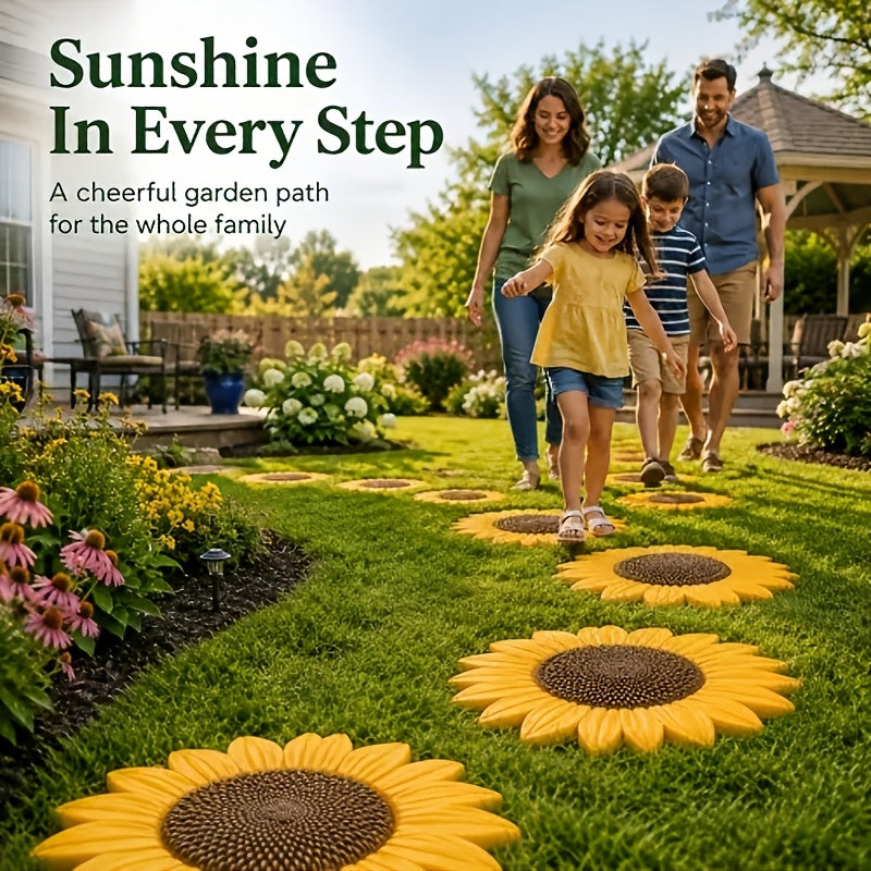 diy sunflower cement stepping stone mold reusable making