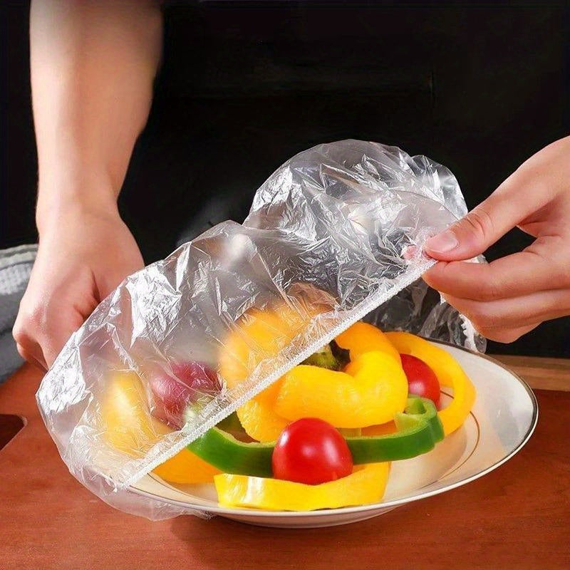500pcs reusable elastic food preservation covers transparent