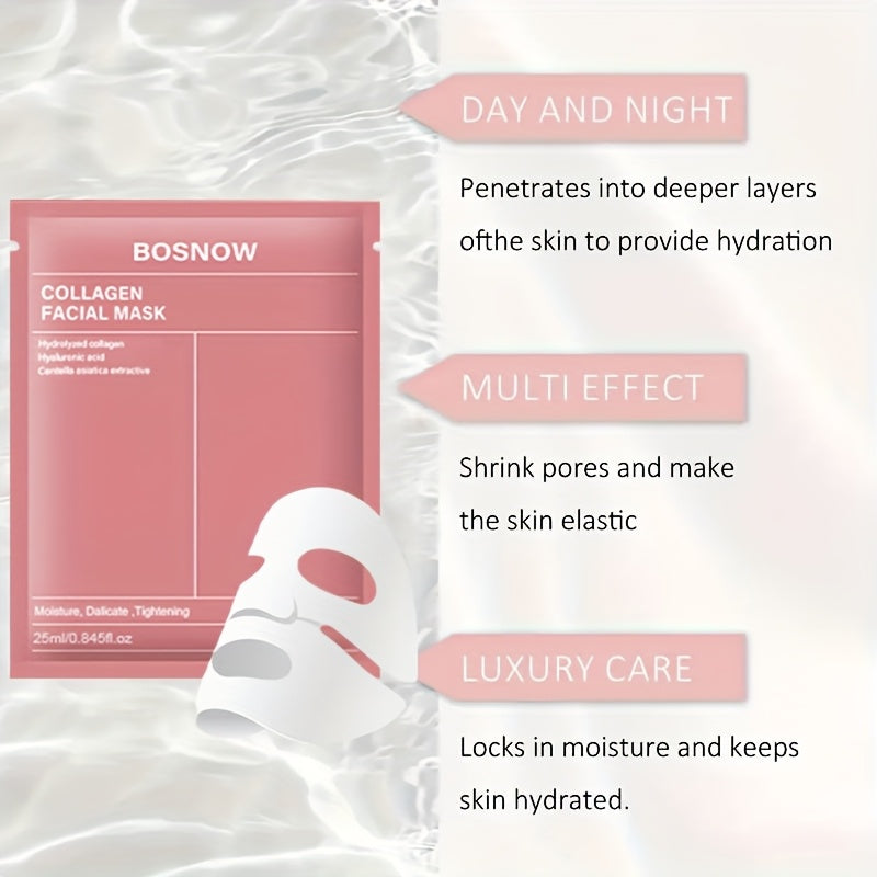 5pcs   collagen white mask moisturizing