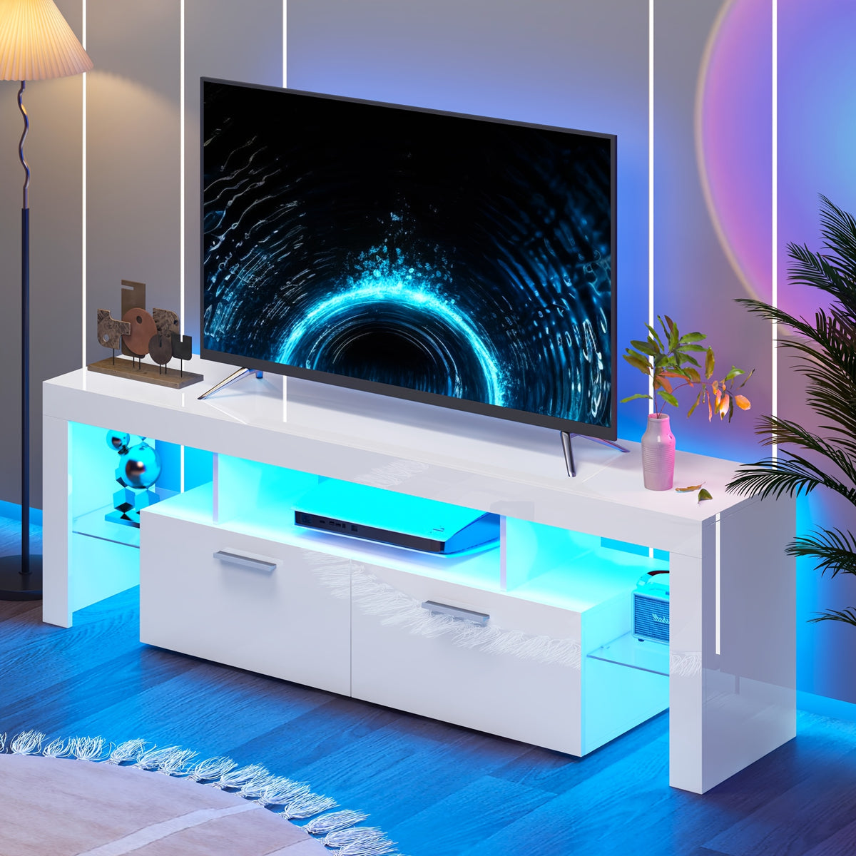 71 high gloss   stand led lights 55 65 75 80 inch tvs