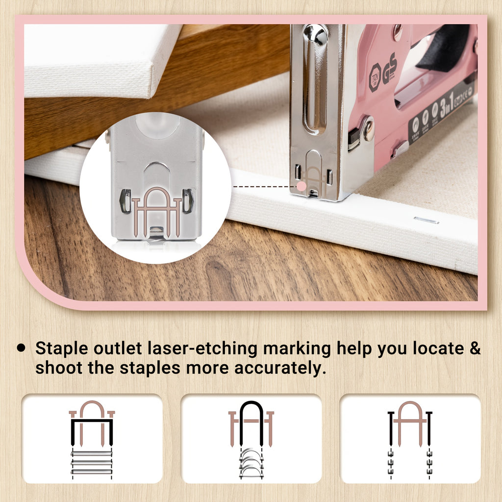 heavy duty 3 in 1 manual staple gun brad nailer kit staple