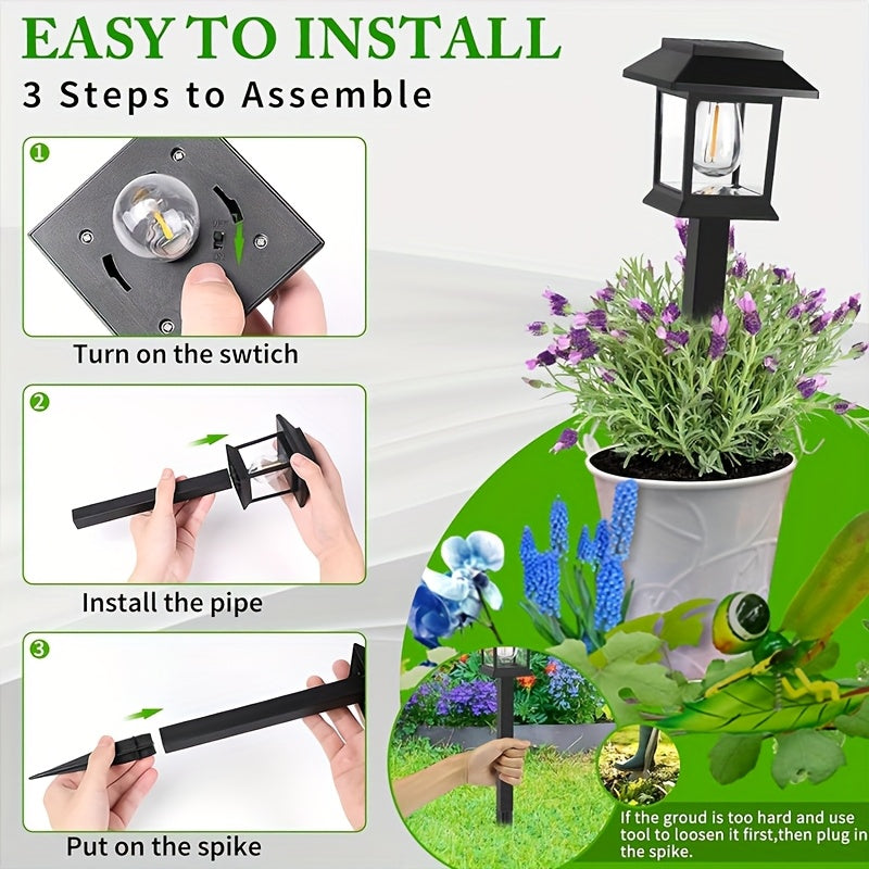 12pcs solar pathway lights   bright led solar
