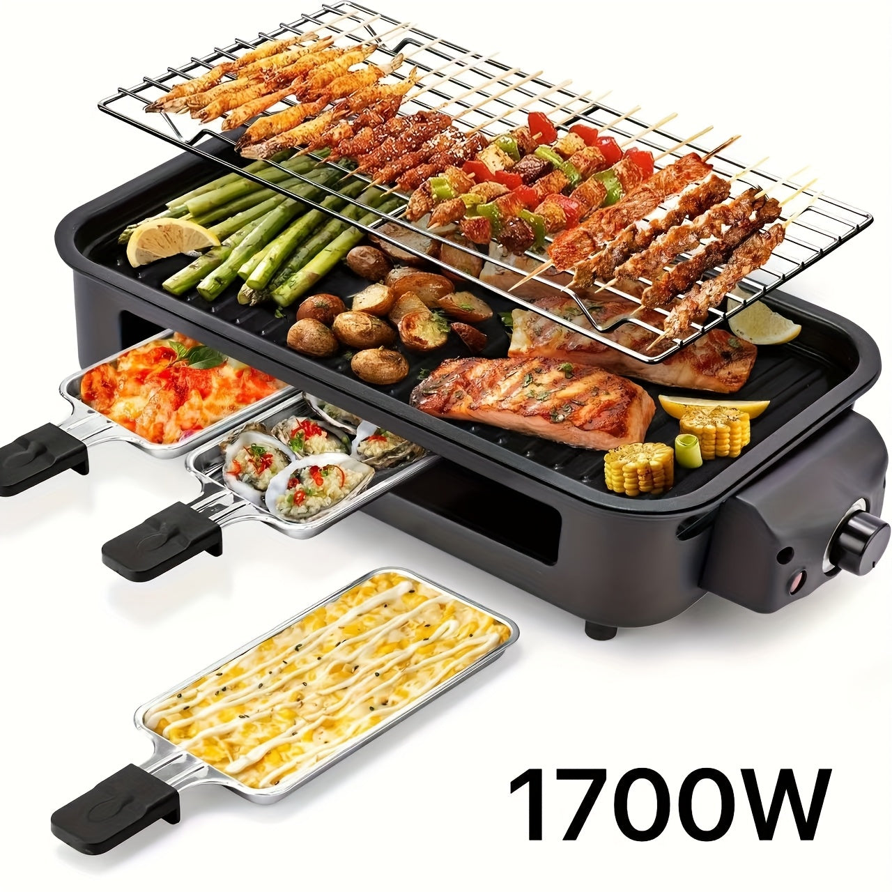 smokeless electric grill indoor grill removable non stick