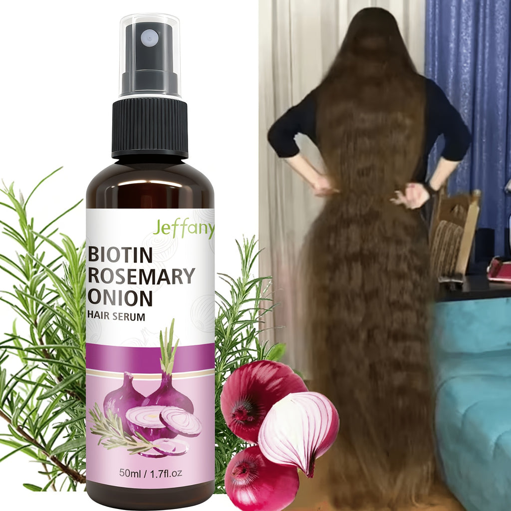 strengthening hair serum spray biotin rosemary onion oil