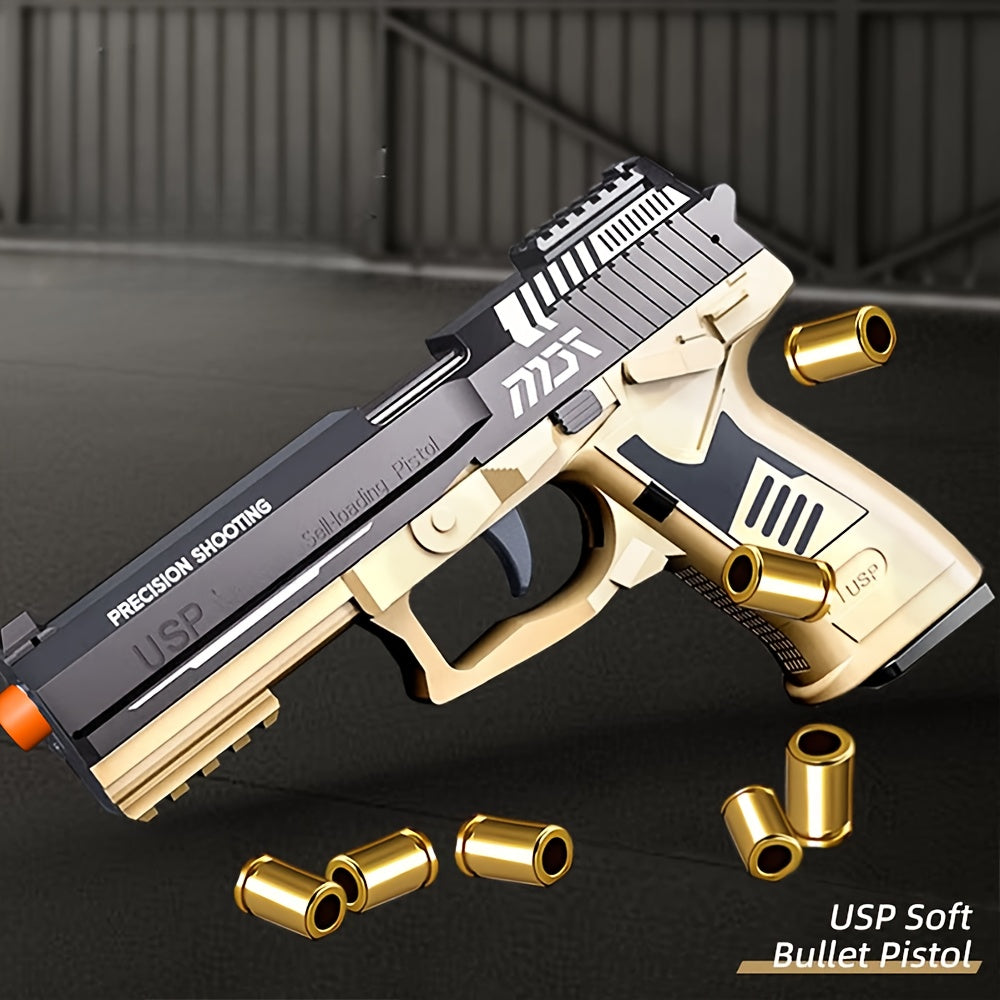 2025 usp toy   clip pistol continuous shooting 100
