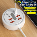 66w round usb c fast charging hub 8 in 1 model 4 type c pd 4