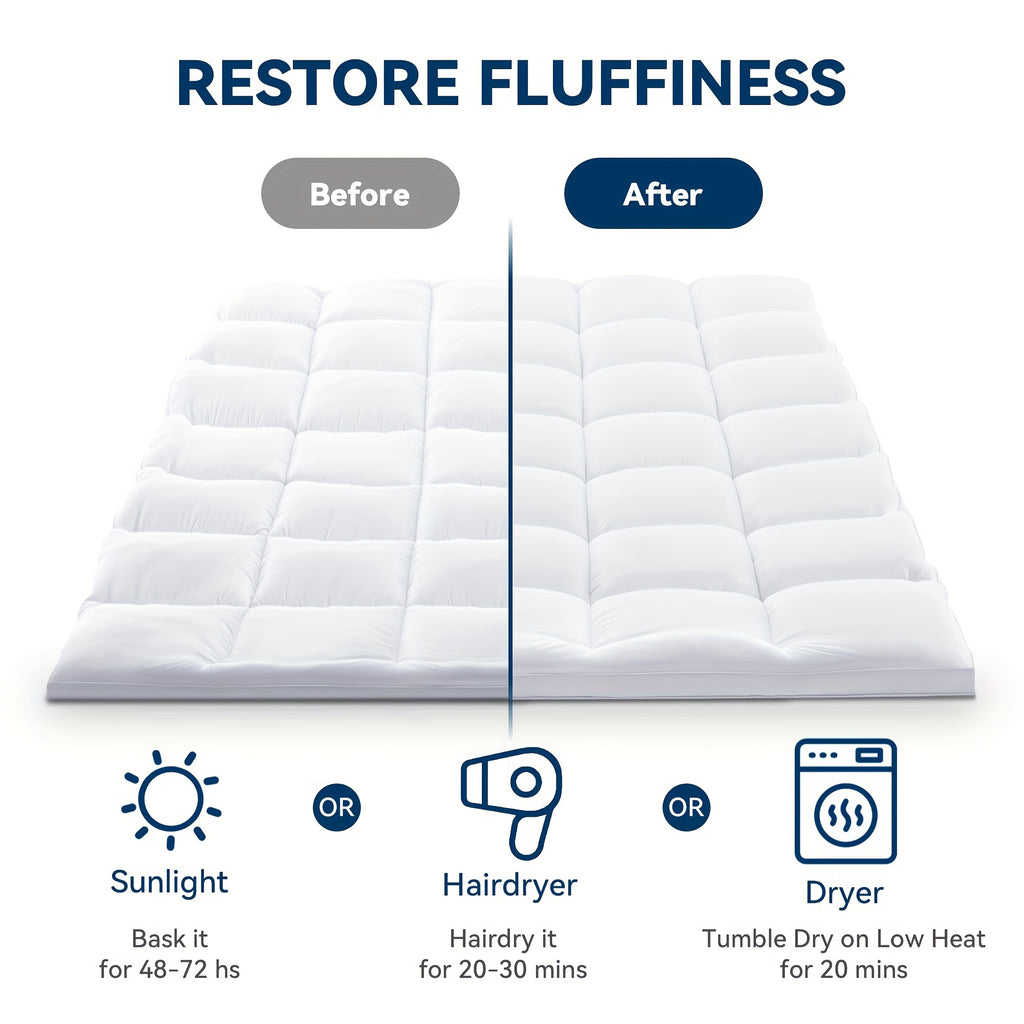 twin mattress topper 500 gsm cotton pillow top quilted