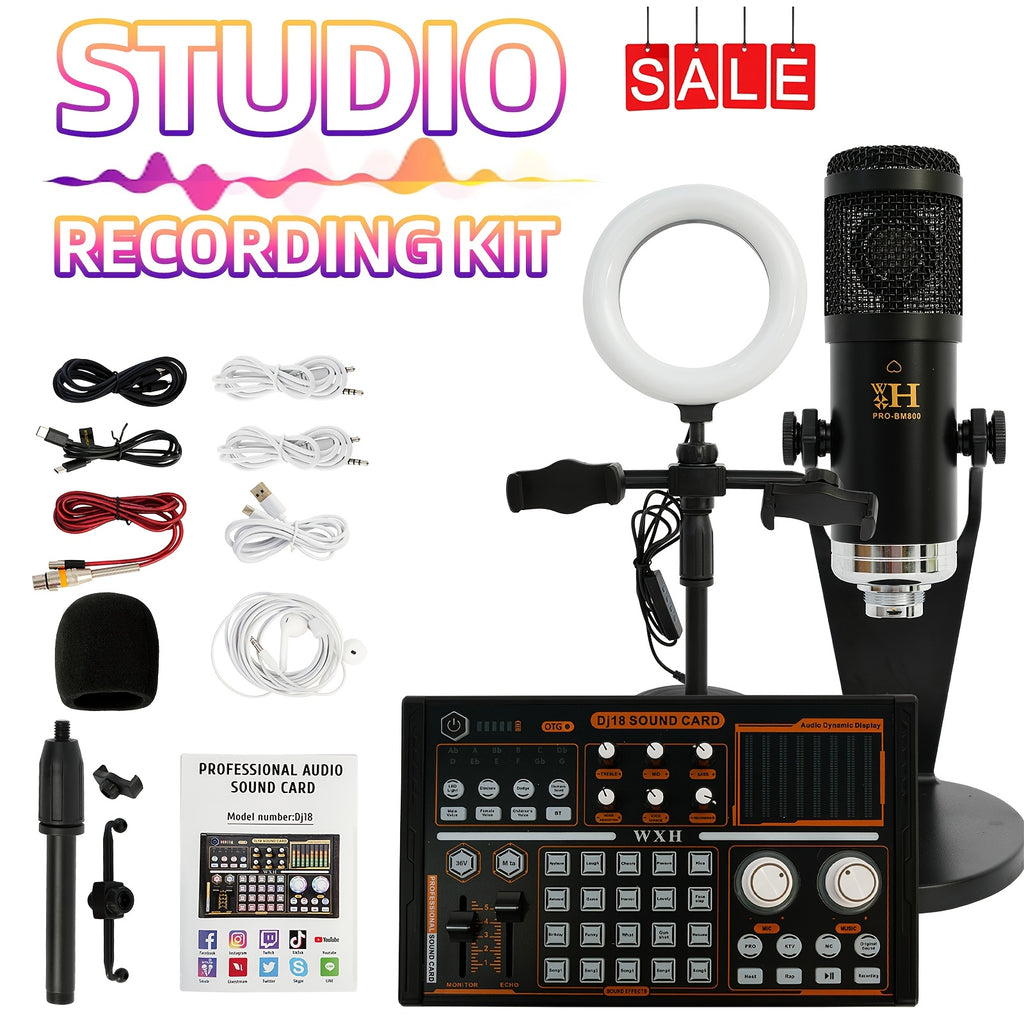 recording kit podcast music mixer equipment