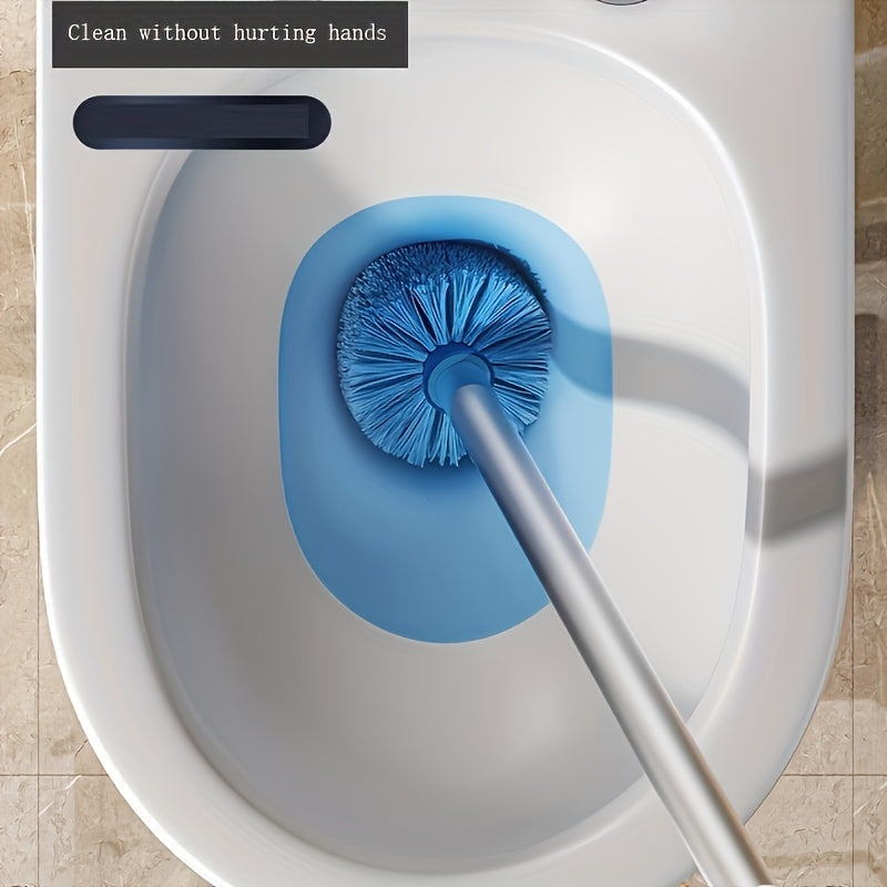 1 set toilet brush kit wall mounted holder long handle