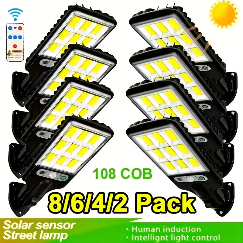 solar powered street light 8 6 4 2pcs   sensor