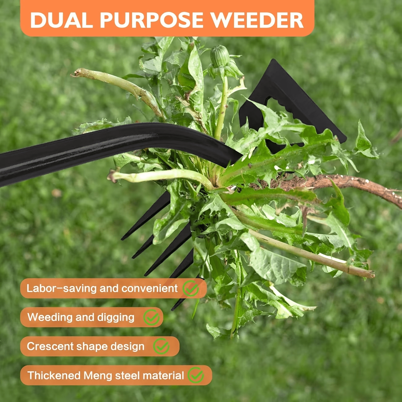 heavy duty manual weeding tool high   long handle