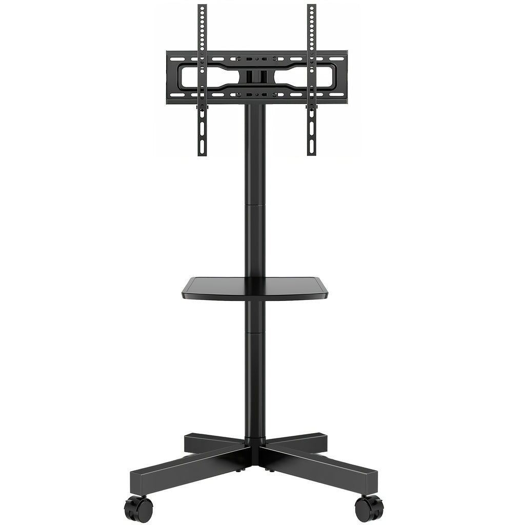 height adjustable mobile tv cart wheels 23 60 inch tvs