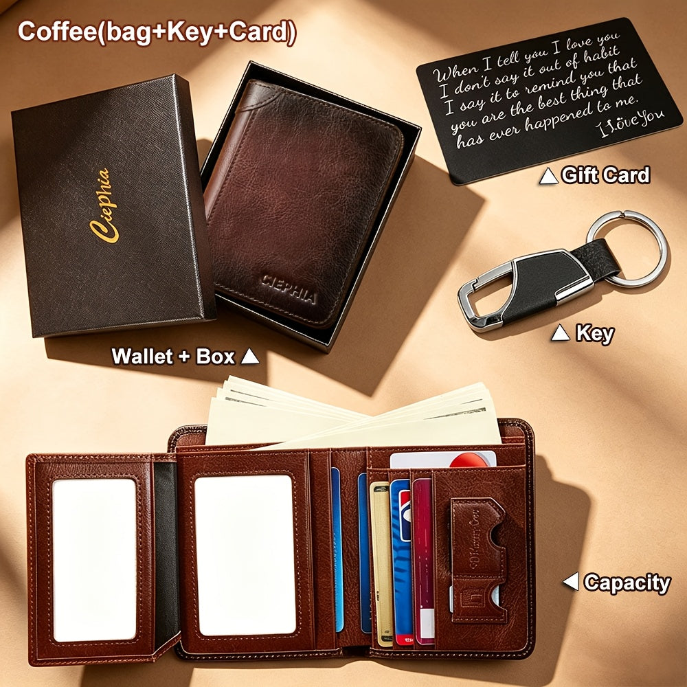 rfid leather wallet fathers day gifts men rfid blocking