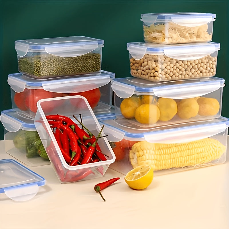 8pcs set   4 containers 4 lids multi size transparent