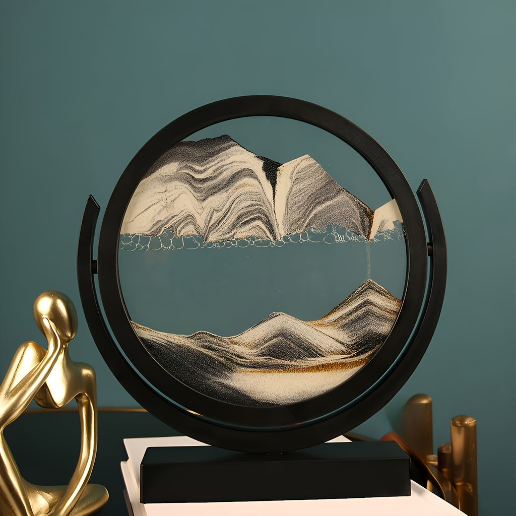 3d flowing sand painting living room hourglass glass