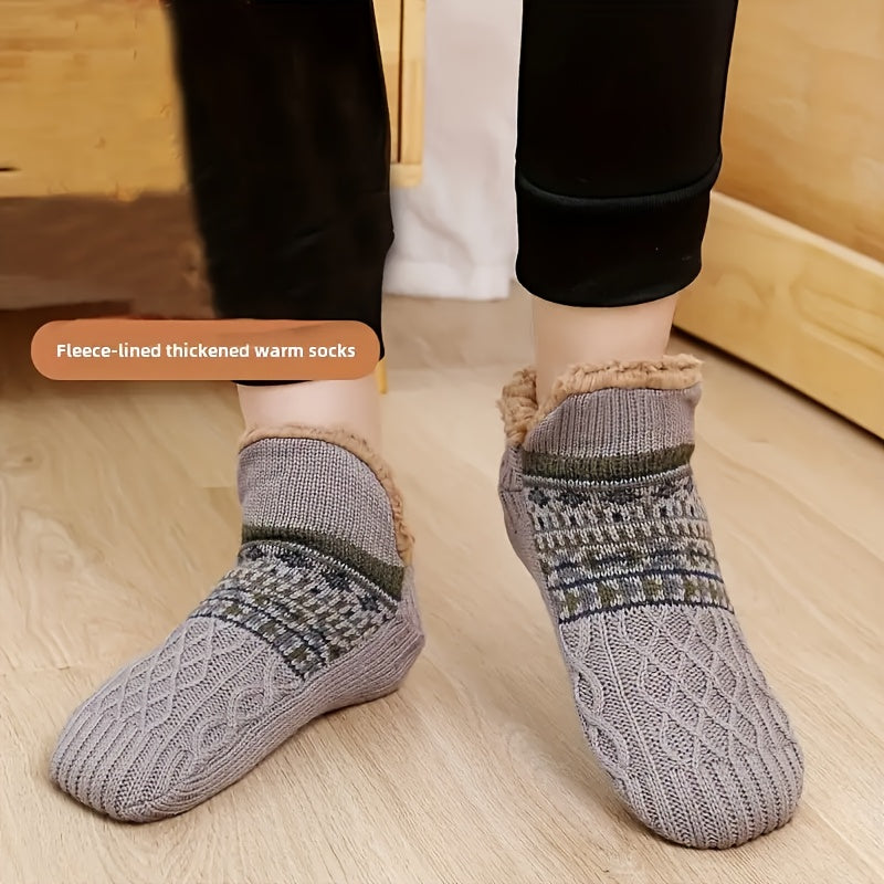1 pair sherpa mens comfortable   shoes warm non slip