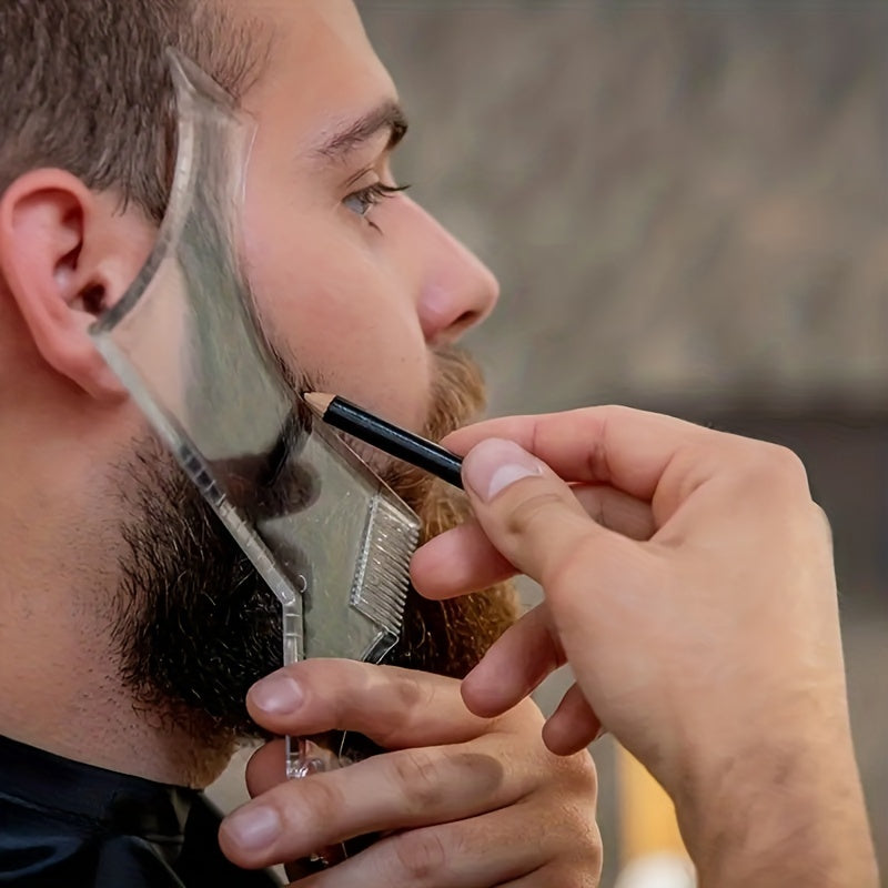 creative beard styling comb mens beard template beard
