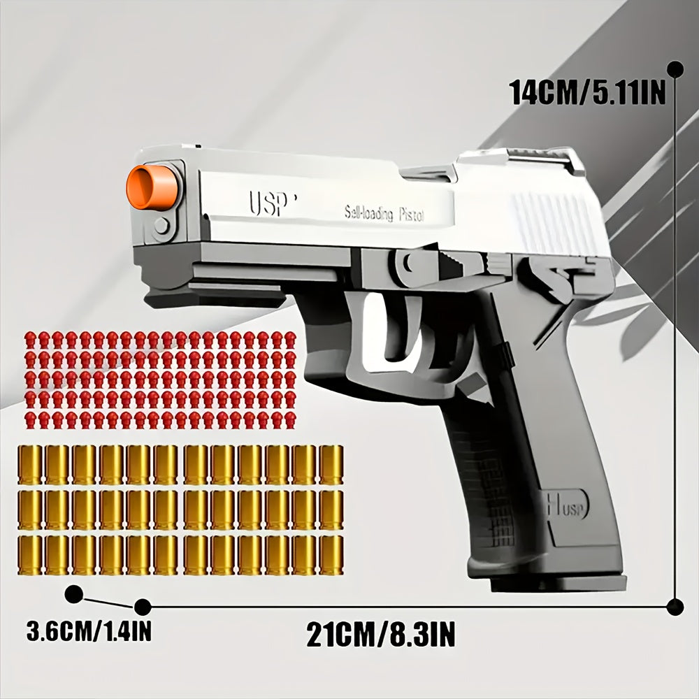 2025 usp toy   clip pistol continuous shooting 100