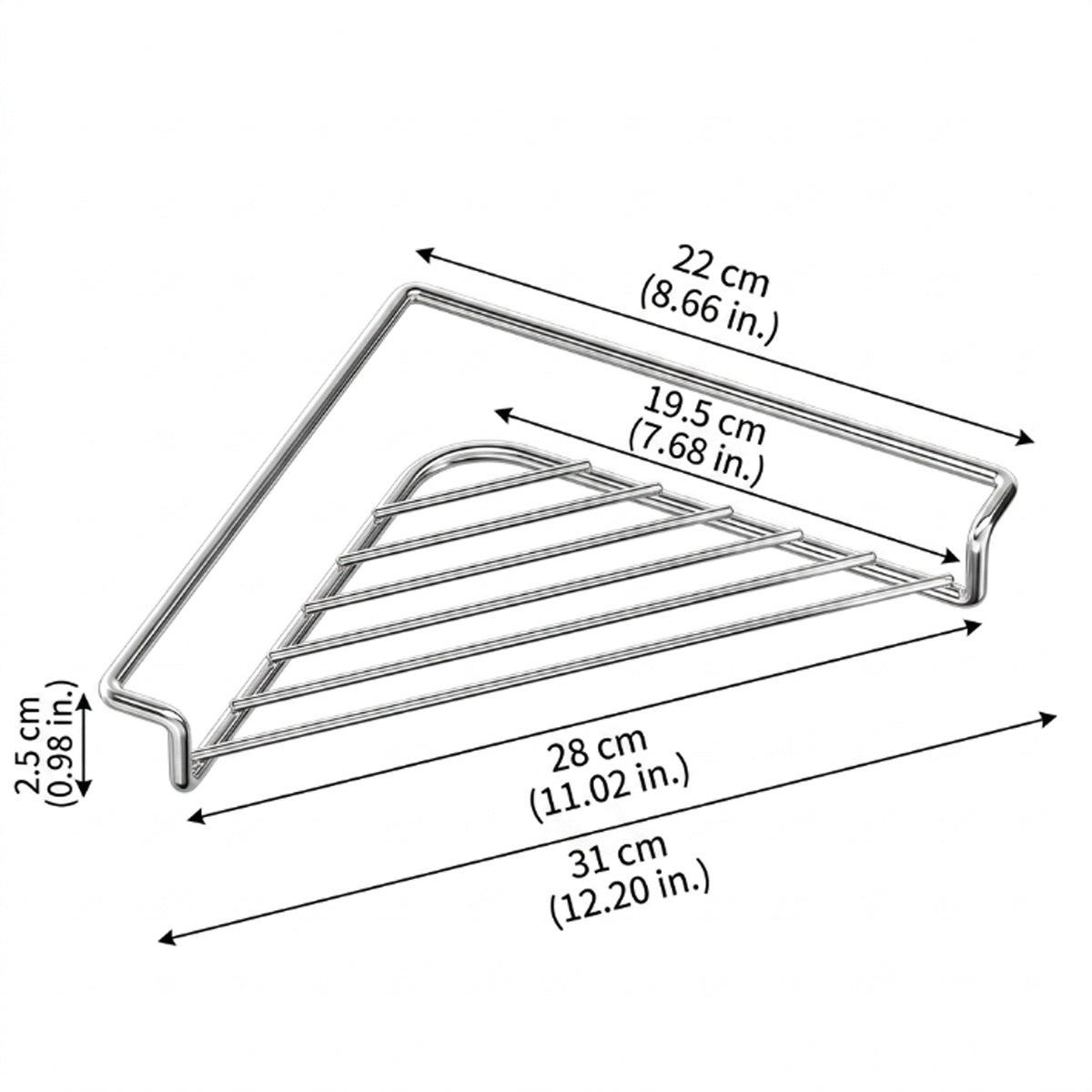1pc corner sink storage rack heavy duty stainless steel sink