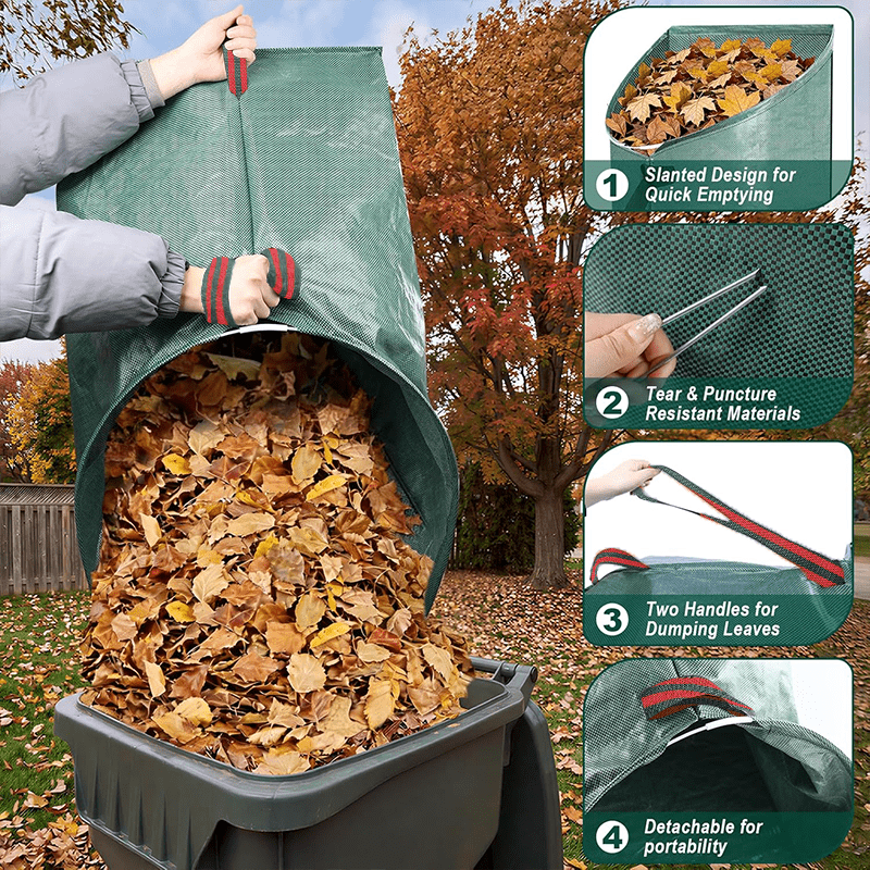 62 gallon multi functional large leaf collector used upright