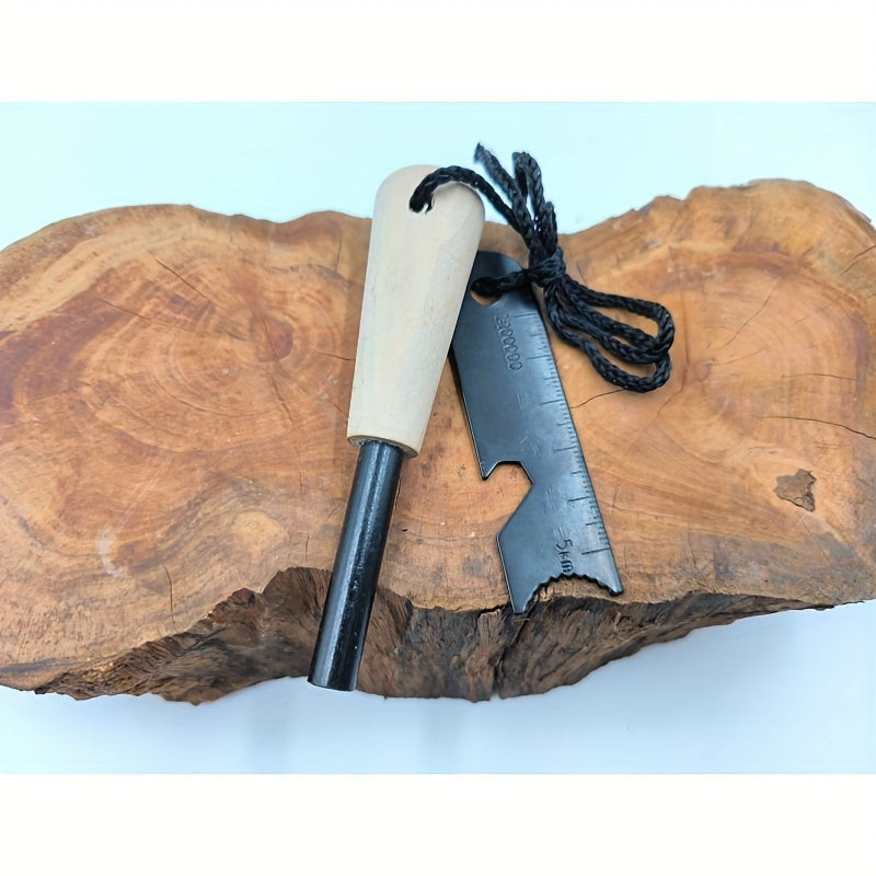 wood handle   large flint   wild survival fire