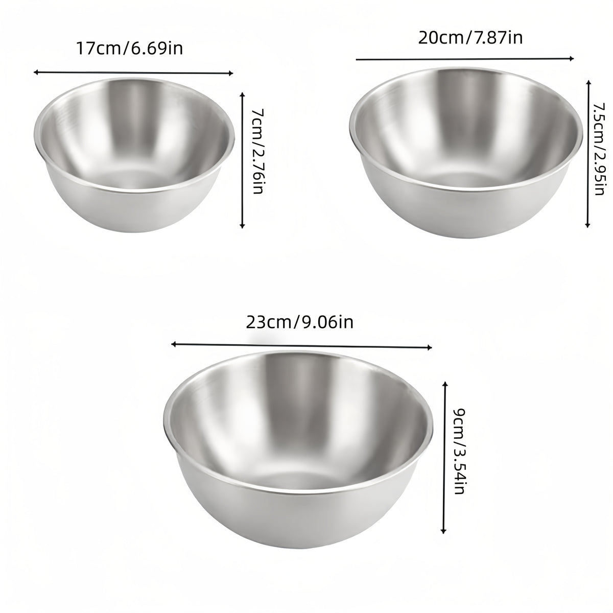 4pcs 17 20 23 25cm multifunctional kitchen stainless steel