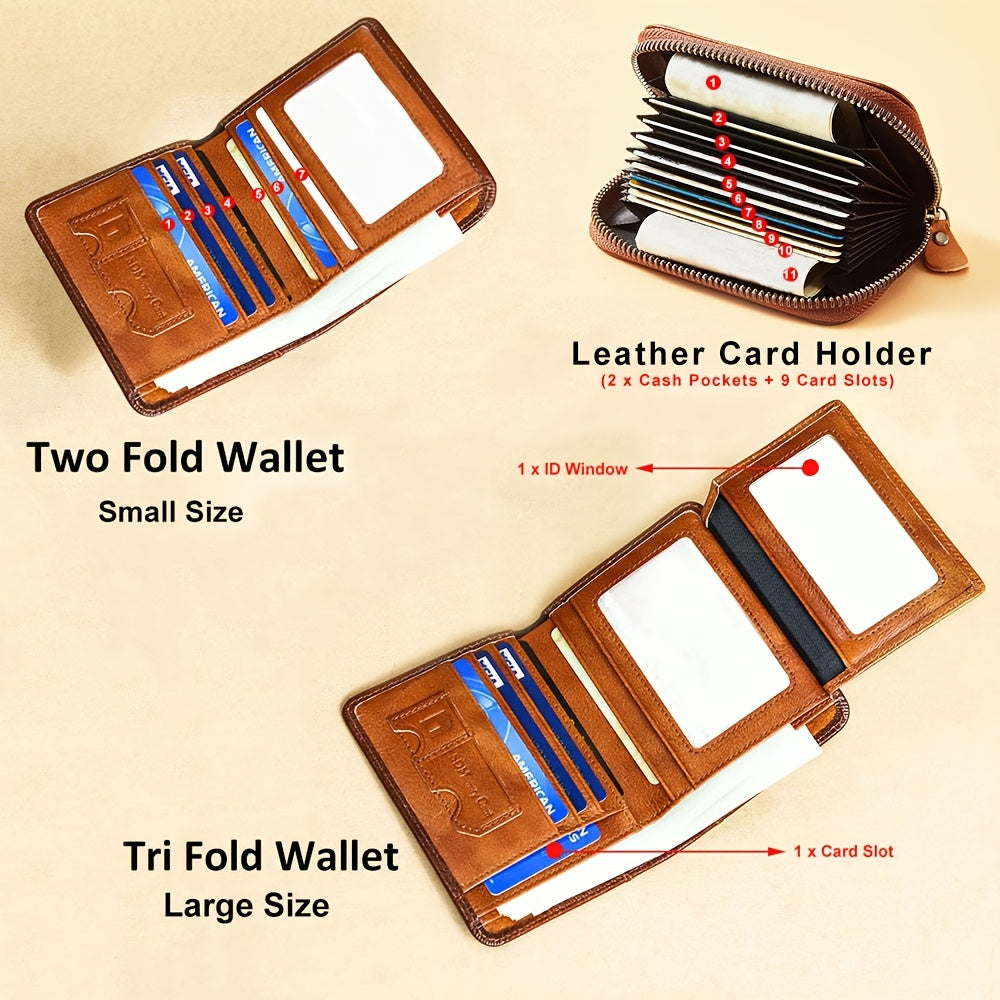 rfid leather wallet fathers day gifts men rfid blocking