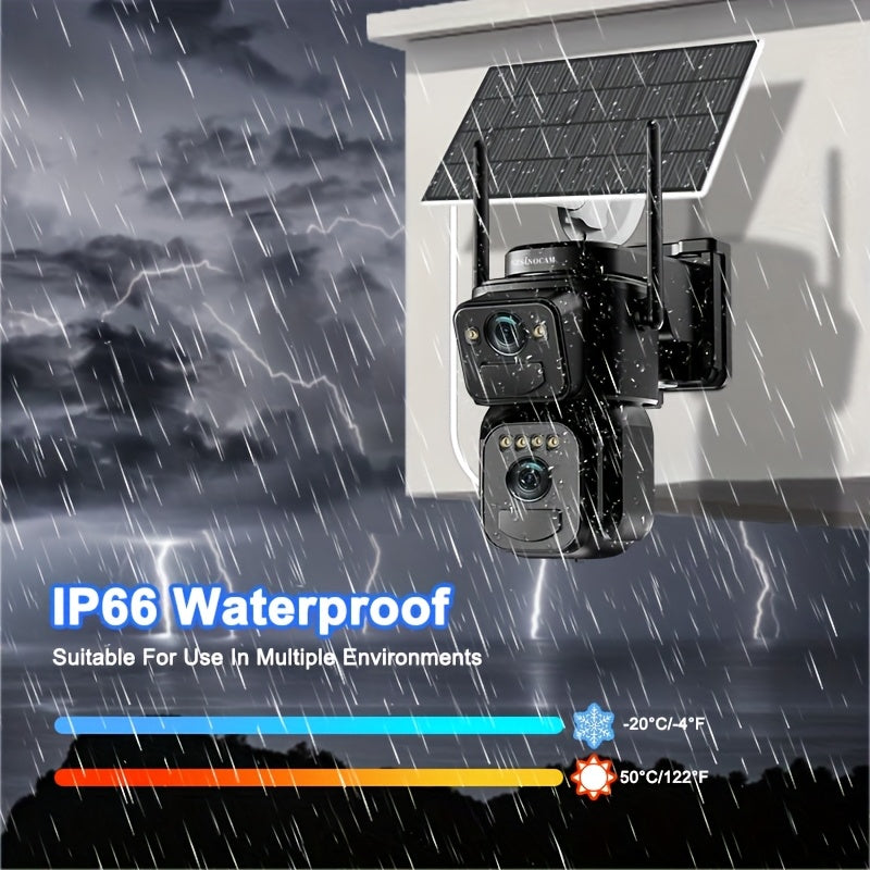 ip66 waterproof 10x   degree low power cctv solar