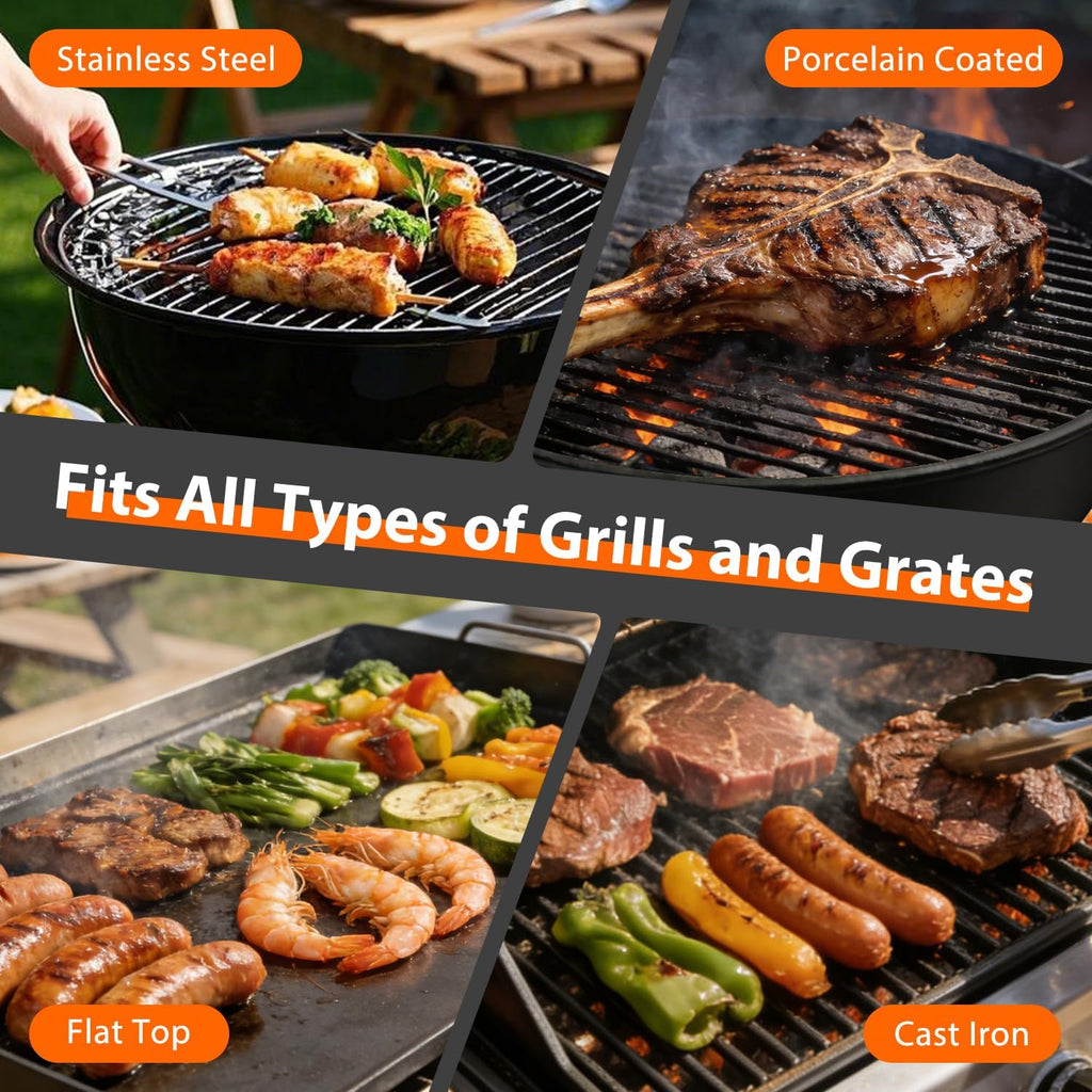 cordless electric grill brush 800 rpm rotating grill cleaner