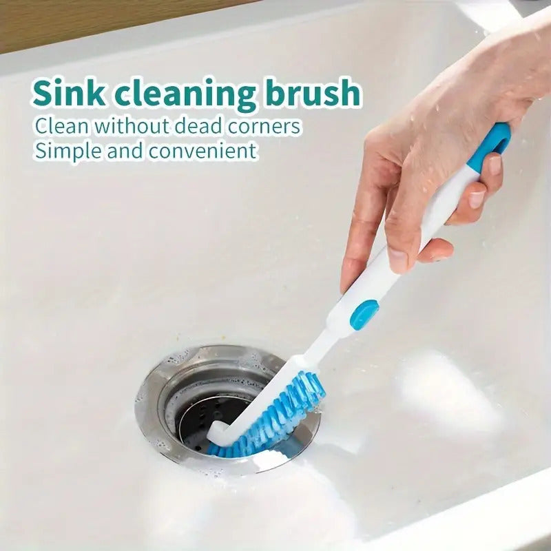 ergonomic extendable handle flexible angle cleaning brush