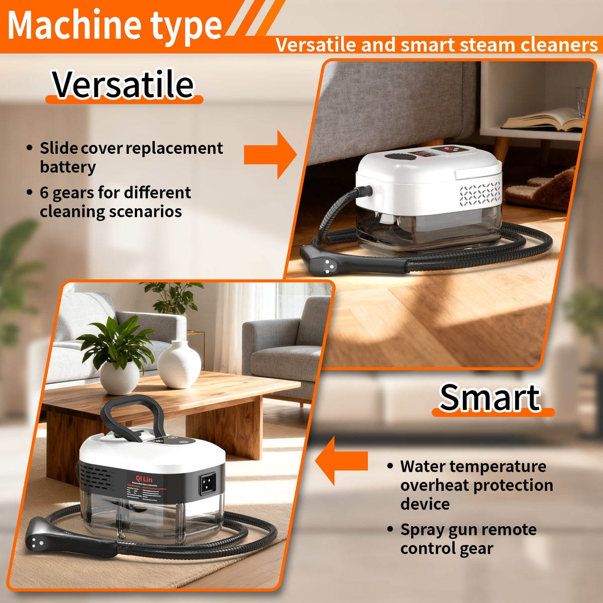 1pc handheld portable steam cleaner high temperature