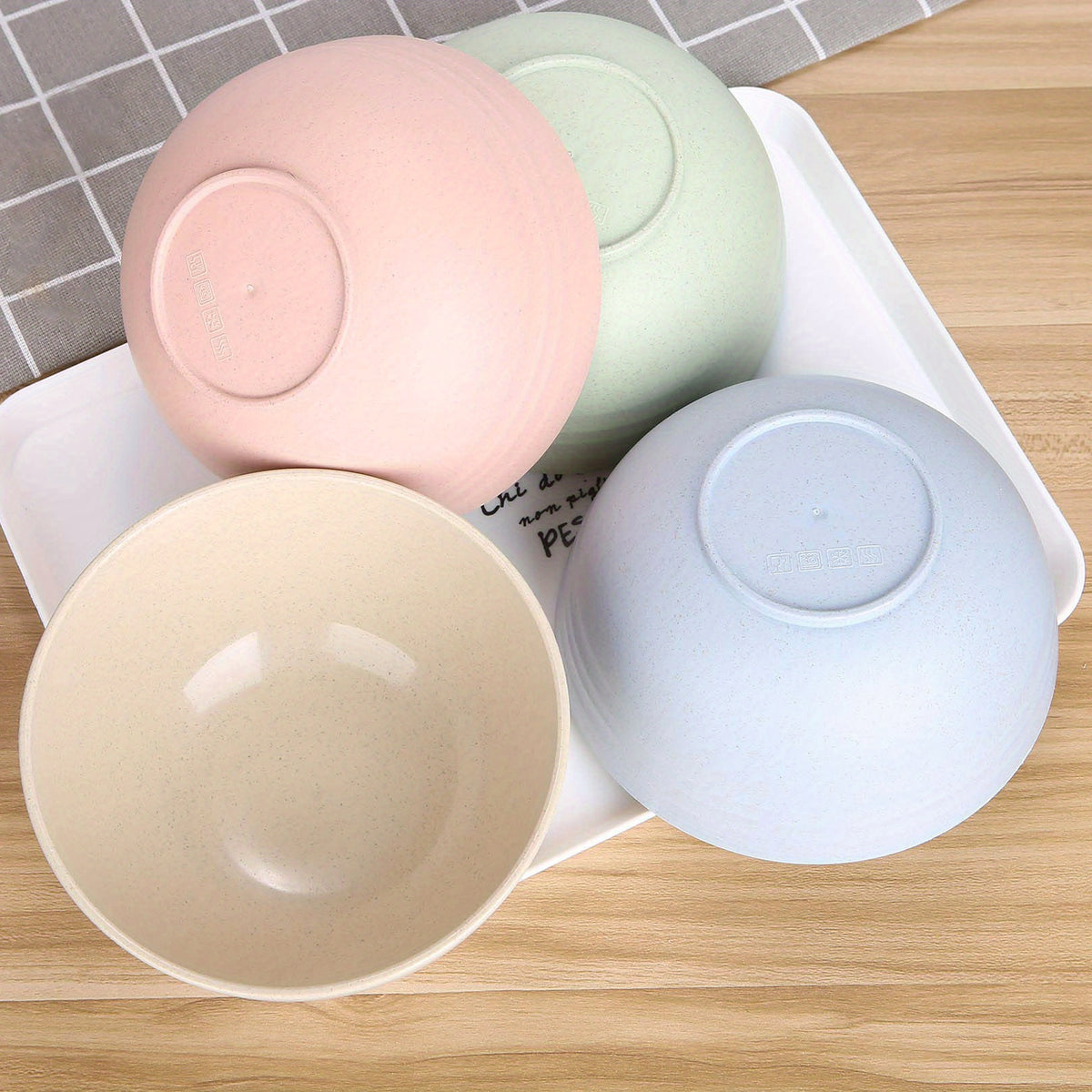 4pcs non breakable cereal bowl set 24oz pp plastic bowls