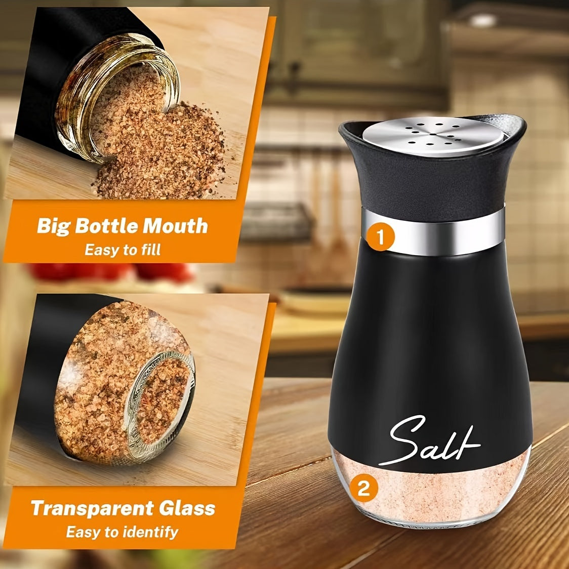 salt pepper shaker set 4 ounces approximately 113