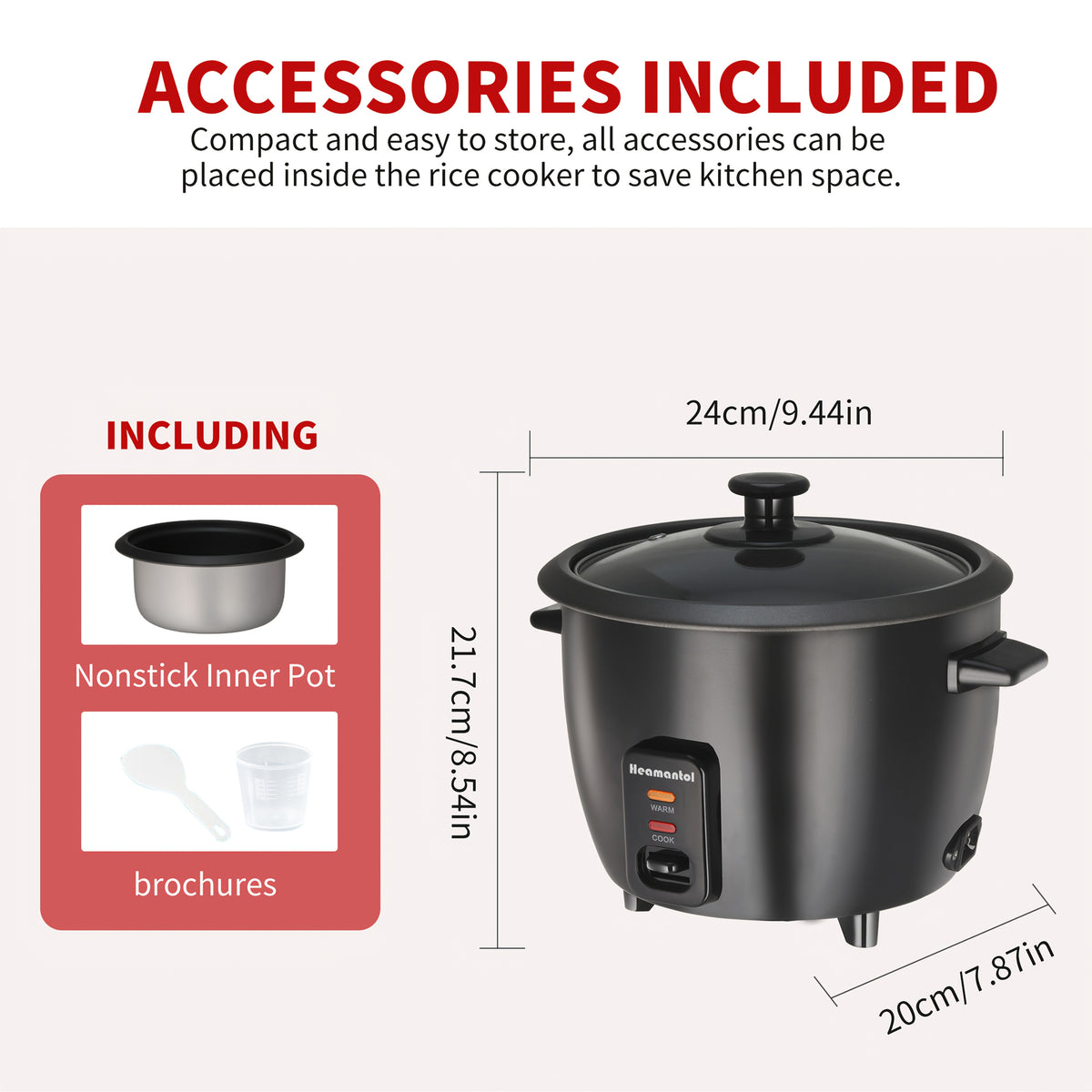 rice cooker removable nonstick pot yogurt maker auto keep