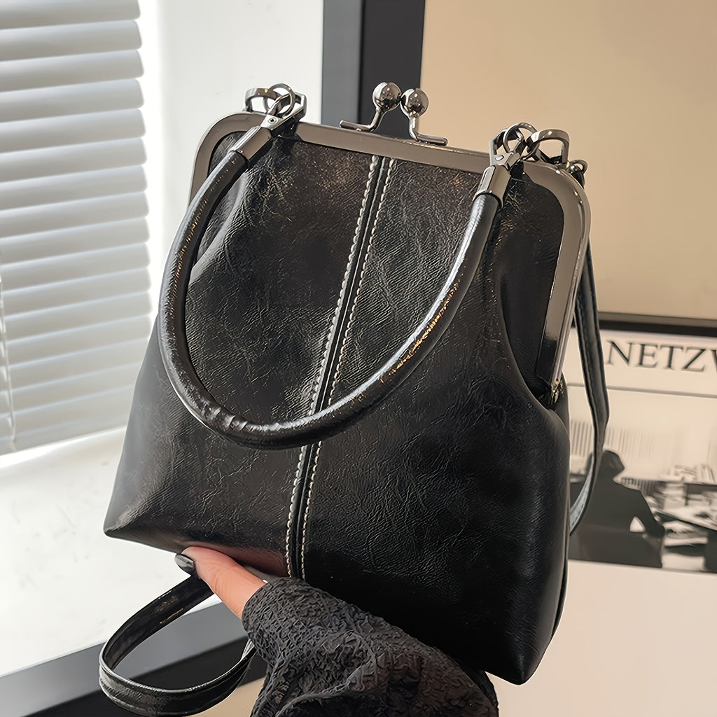 1 elegant faux leather crossbody bag suitable women vintage