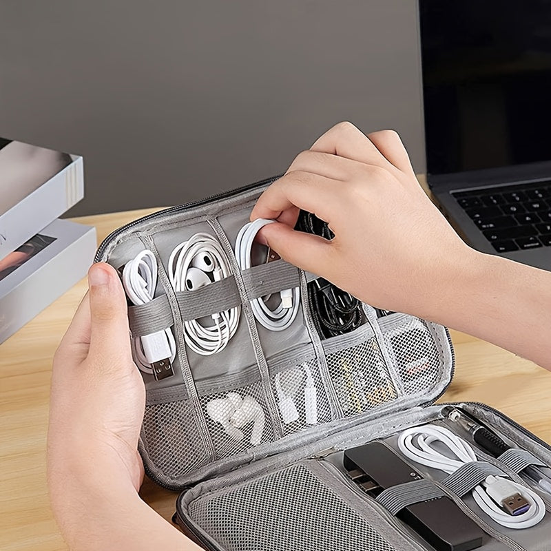 1pc travel cable organizer case multi pocket electronic