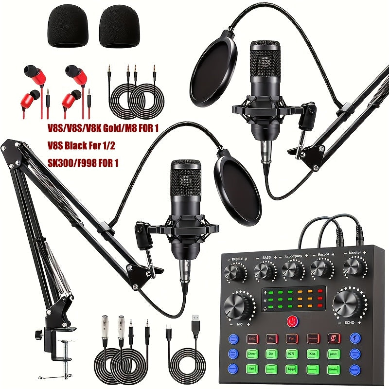 recording kit podcast music mixer equipment