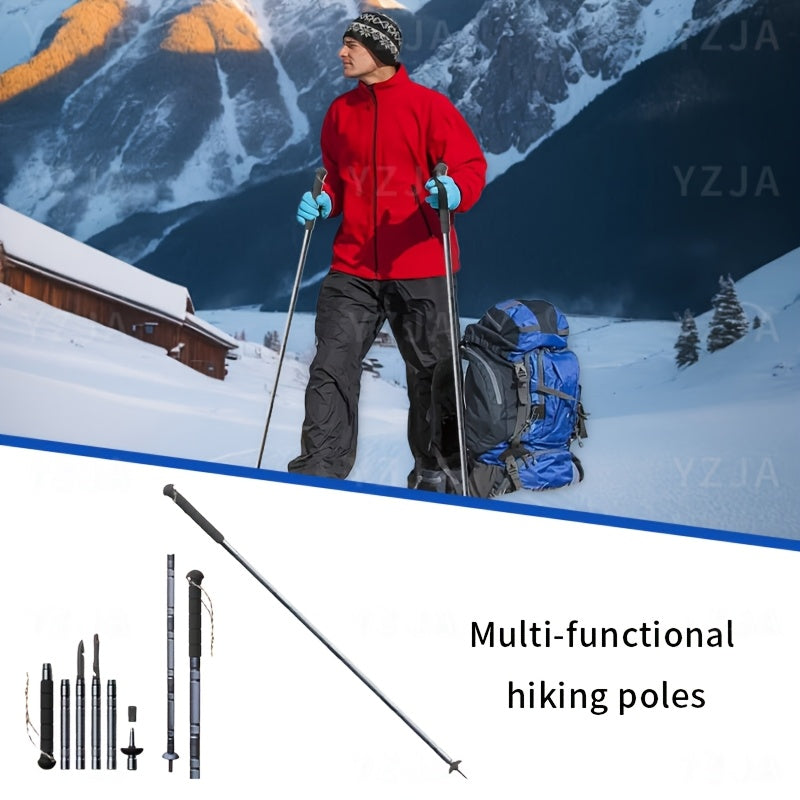 multifunctional trekking poles aluminum alloy outdoor