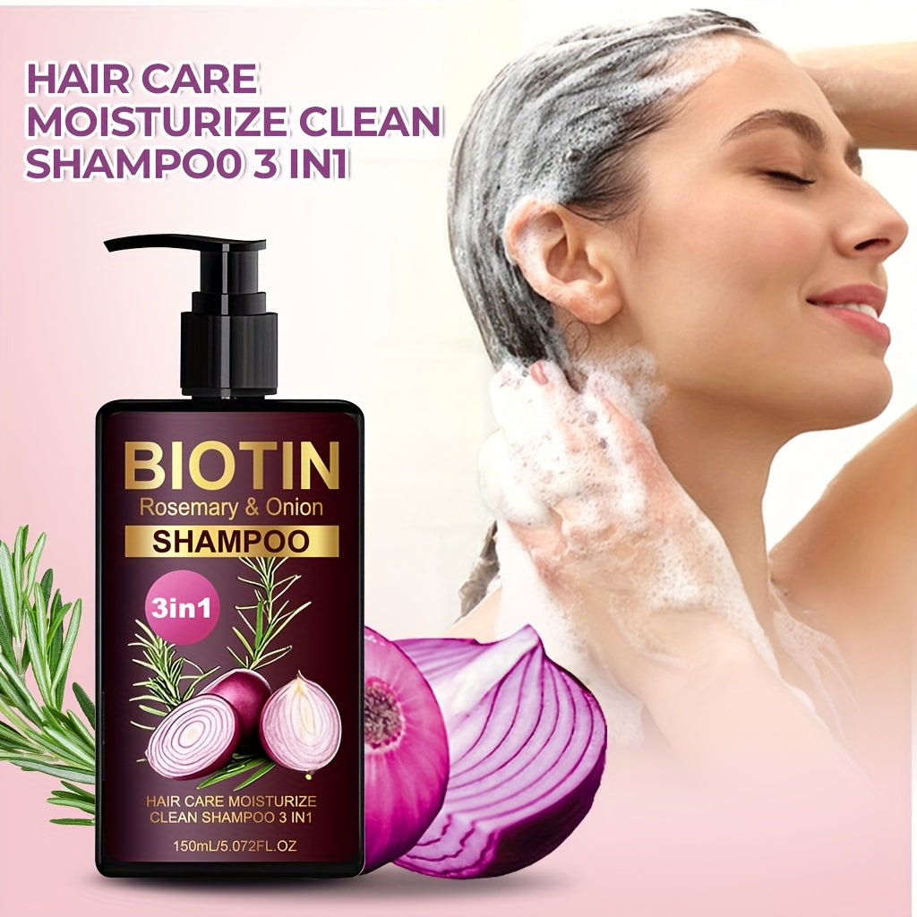 biotin rosemary onion shampoo 3in 1 shampoo   clean