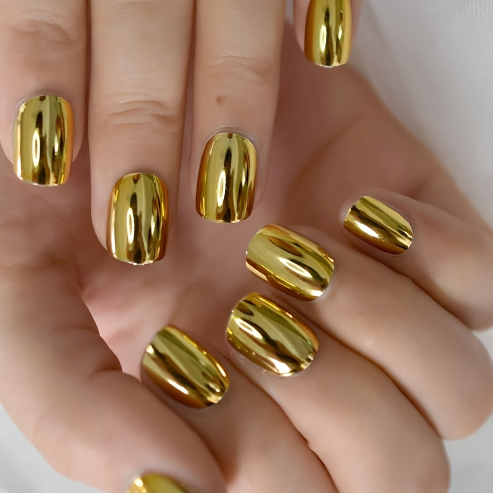 tinovo   golden metallic nail polish quick drying formula