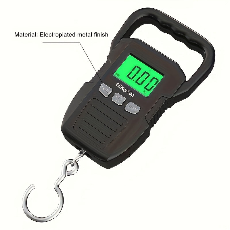 heavy duty digital hanging scale 132lb 60kg backlit lcd