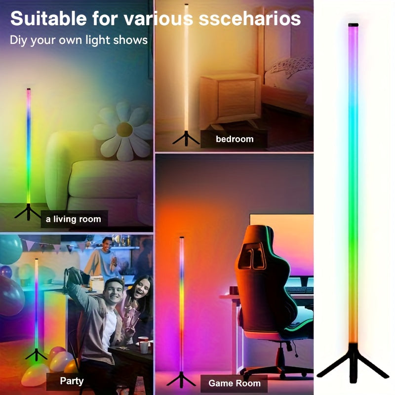 1pc led floor lamp rgb color changing remote controlled
