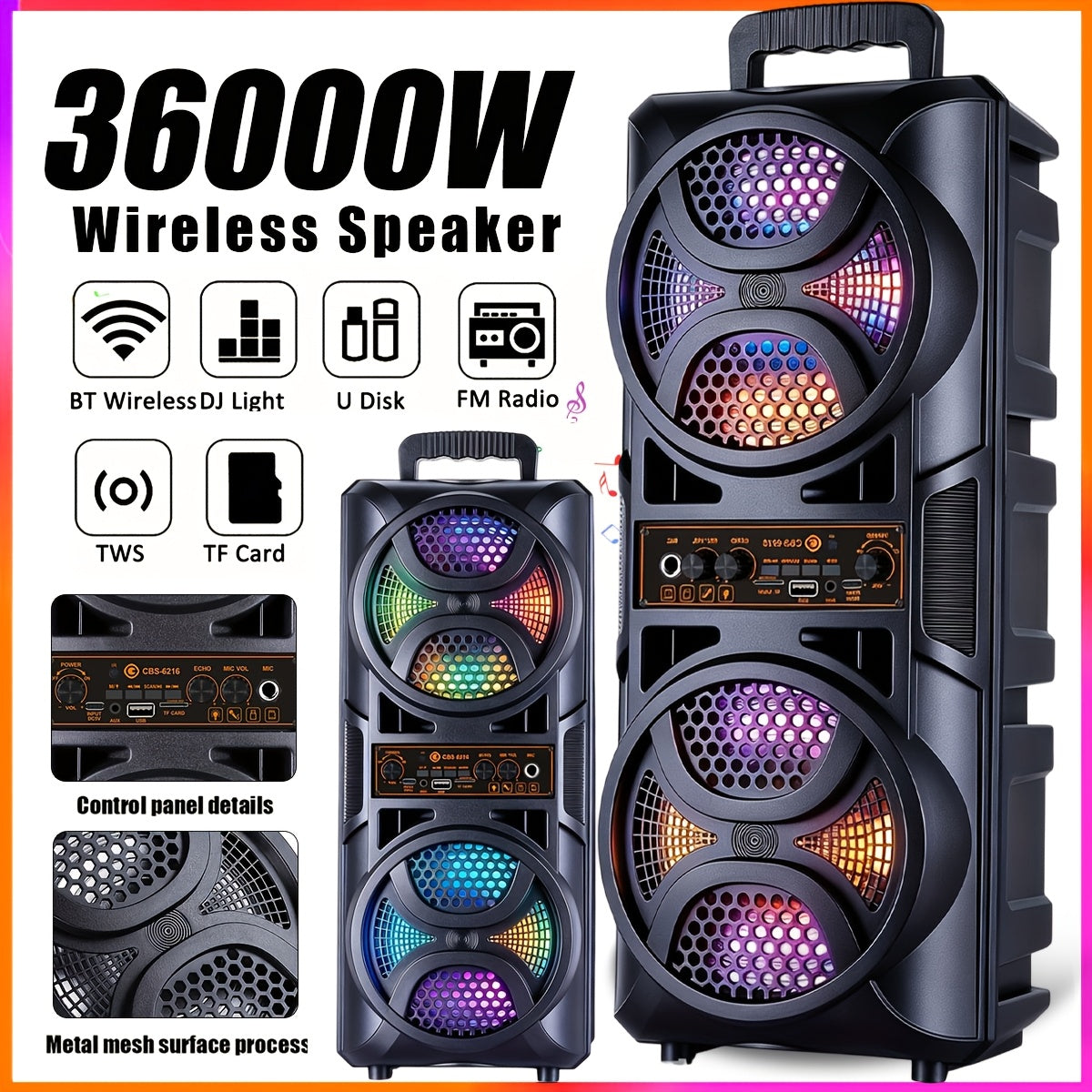 portable large speaker subwoofer microphone suitable karaoke
