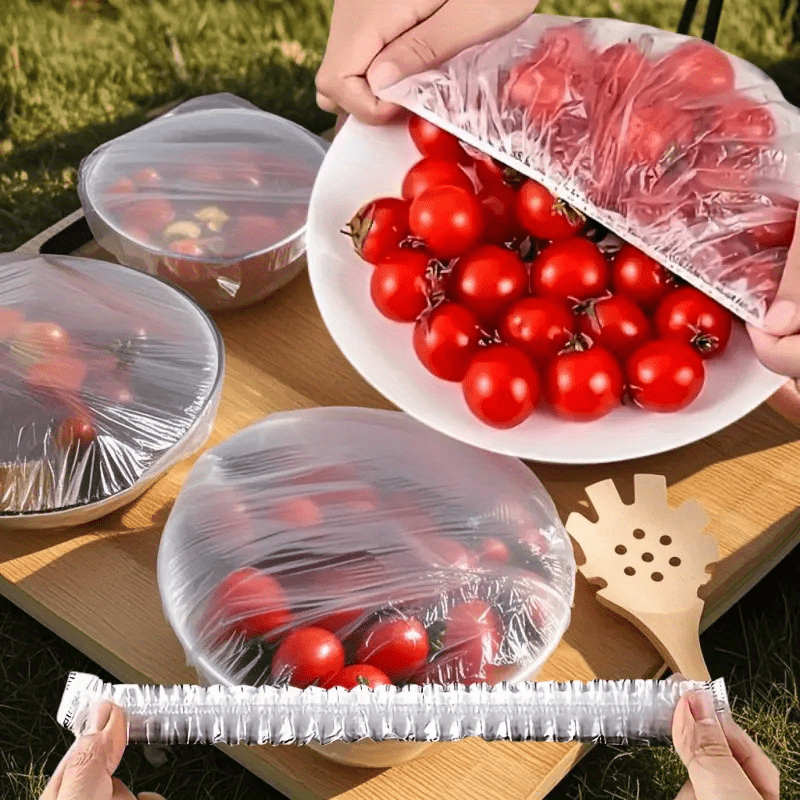 500pcs reusable elastic food preservation covers transparent