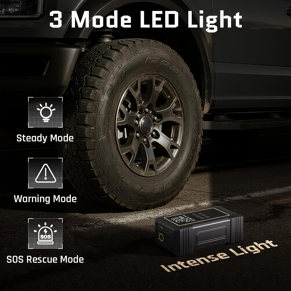 12000mah heavy duty tire inflator portable air compressor