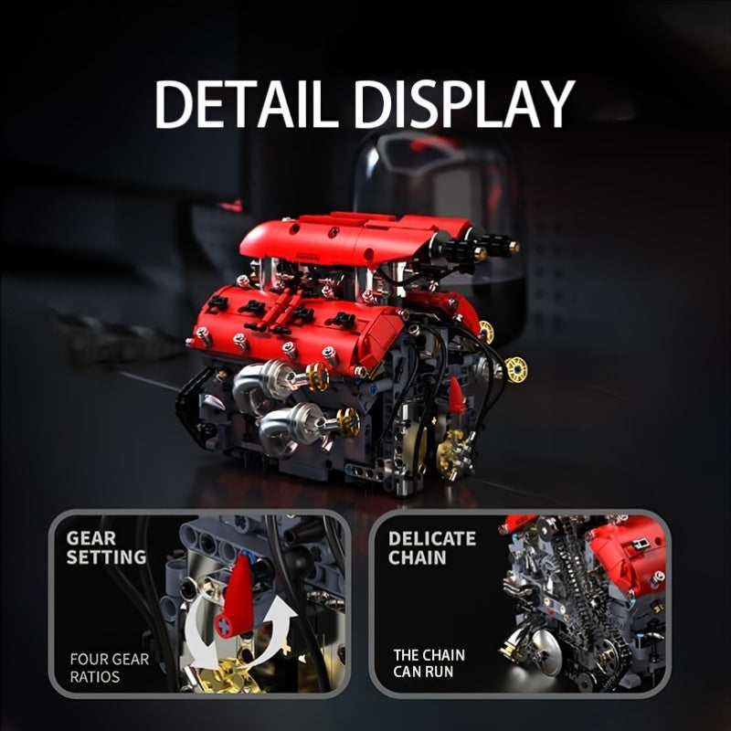 v8 red   model 1289 1370pcs v4 engine 1001pcs a